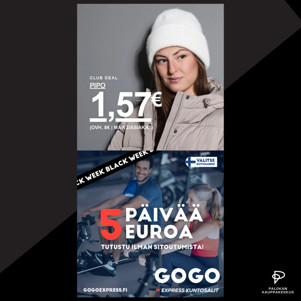 Black Friday -tarjoukset Palokan kauppakeskuksessa