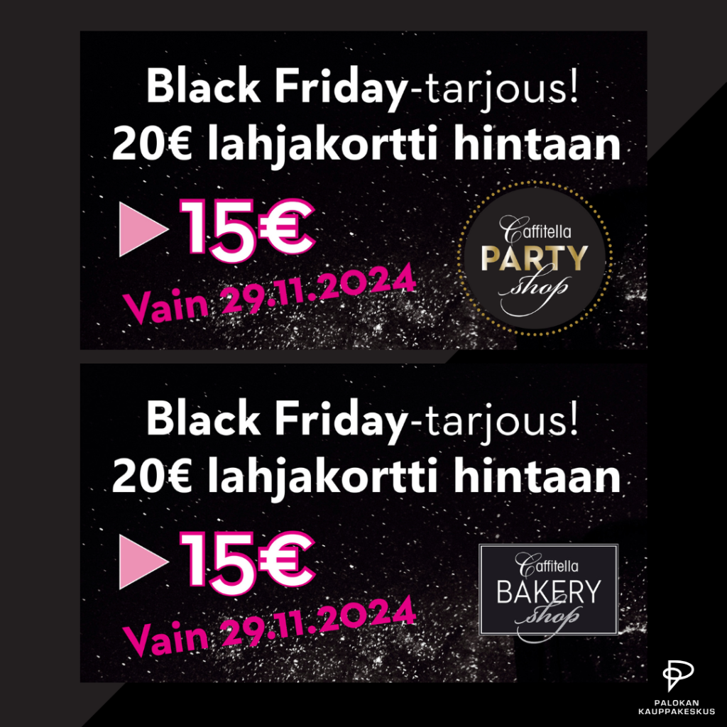 Black Friday -tarjoukset Palokan kauppakeskuksessa