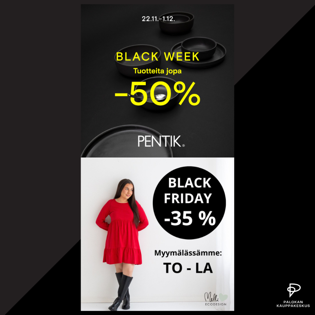 Black Friday -tarjoukset Palokan kauppakeskuksessa