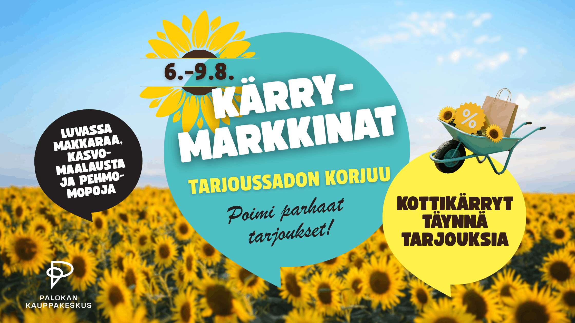 Kärrymarkkinat Palokan kauppakeskuksessa